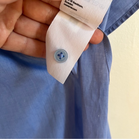 COS mandarin collar oversized dress shirt - Picture 10 of 11